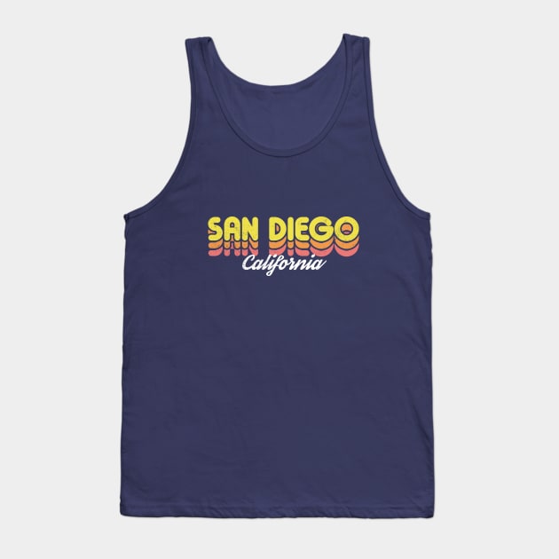 Retro San Diego California Tank Top by rojakdesigns